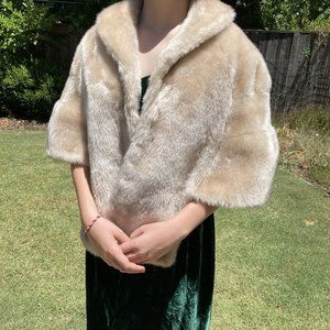 Faux Fur Shrug Capelet one size Bridal Formal